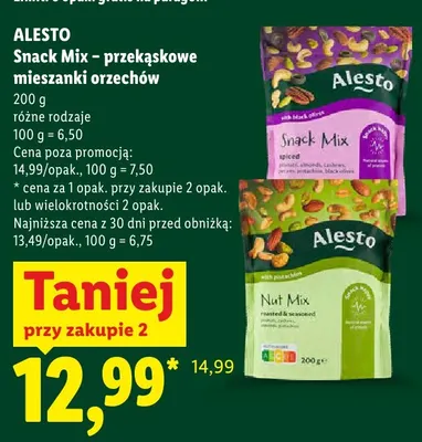 Mieszanka orzechów Alesto Snack Mix Spiced promocja w Lidl