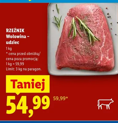 Wołowina udziec promocja w Lidl