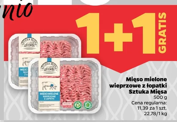 Mięso mielone wieprzowe z łopatki Sztuka Mięsa promocja w Netto
