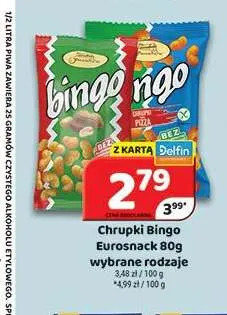 Chrupki Bingo pizza Eurosnack promocja w Delfin