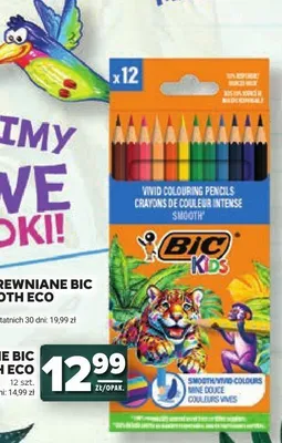 Kredki drewniane BIC Kids Smooth Eco promocja w Stokrotka