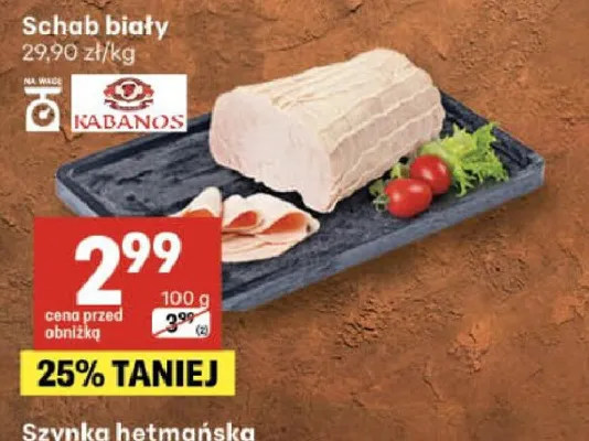 Schab biały Kabanos promocja w Delikatesy Centrum