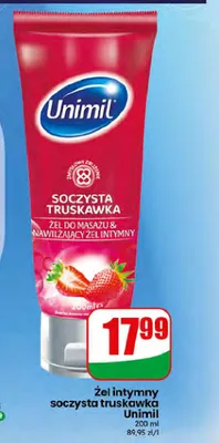 Żel intymny Unimil Soczysta Truskawka promocja w Dino
