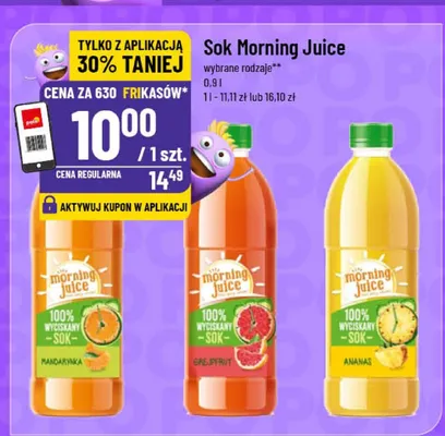 Sok Morning Juice różne rodzaje promocja w POLOmarket