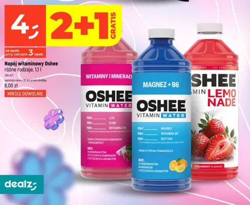 Napój witaminowy Oshee promocja w Dealz