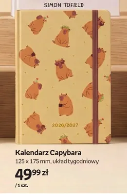 Kalendarz Capybara 125x175 mm układ tygodniowy promocja w Empik