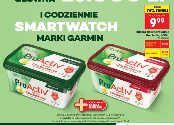 Tłuszcz do smarowania Pro Activ Kardio promocja w Biedronka