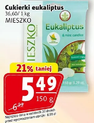 Cukierki eukaliptus promocja w Prim Market