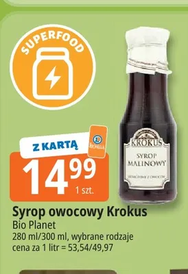 Syrop owocowy Krokus promocja w Leclerc