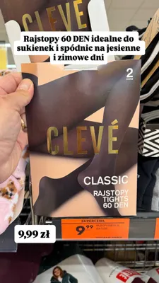 Rajstopy damskie Clevé Classic 60 DEN promocja w Biedronka