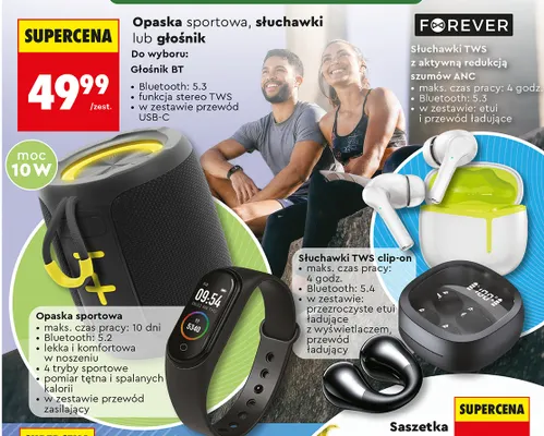 Słuchawki Tws clip-on Forever promocja w Biedronka