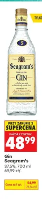 Gin Seagram's 37,5% promocja w Biedronka