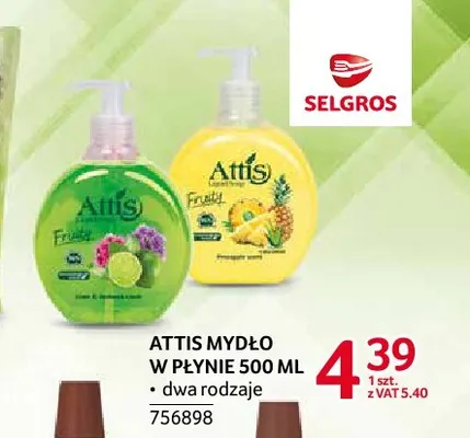 Mydło w płynie Attis Fruity Ananas promocja w Selgros