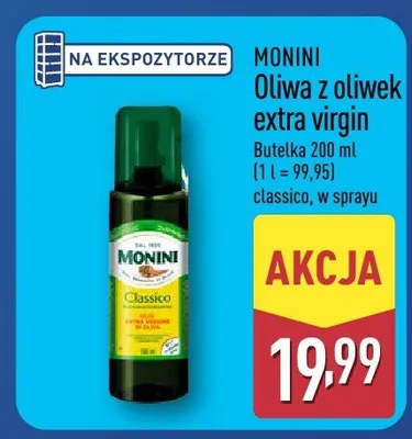 Oliwa z oliwek extra virgin Monini Classico w sprayu promocja w Aldi
