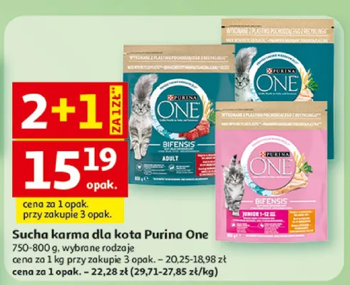 Karma sucha dla kota Purina One promocja w Auchan