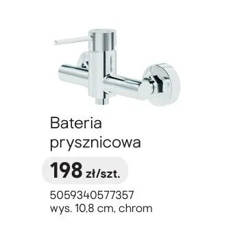 Bateria prysznicowa wys. 10,8 cm chrom promocja w Castorama