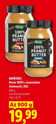 Krem 100% z orzeszków ziemnych Maribel XXL crunchy promocja w Lidl