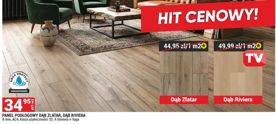 Panel podłogowy Dąb Zlatar promocja w Merkury Market