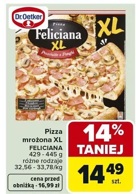 Pizza mrożona XL FELICIANA 425g różne rodzaje promocja w Carrefour