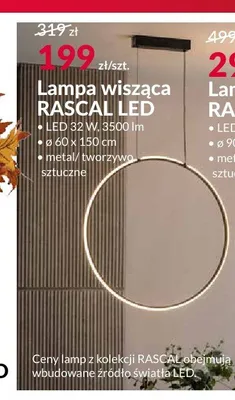 Lampa wisząca RASCAL LED 60x150 cm promocja w Salony Agata