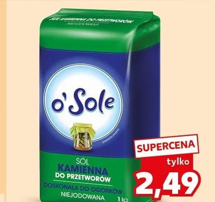 Sól kamienna jodowana do przetworów O'Sole promocja w Kaufland