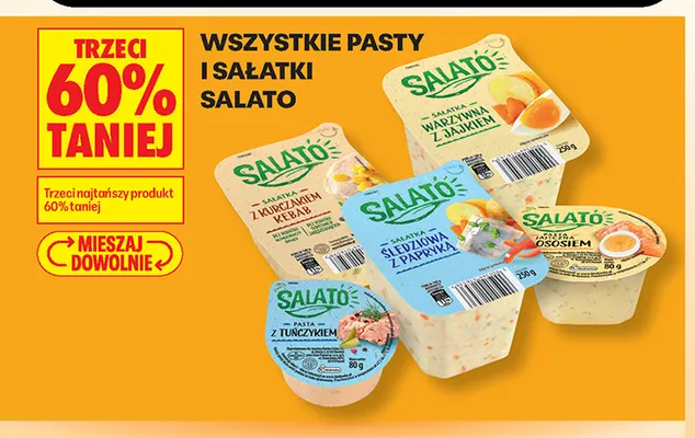 Pasty i sałatki Salato promocja w Biedronka