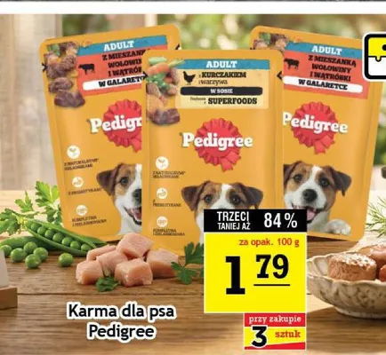 Karma dla psa Adult z kurczakiem i warzywami w sosie Pedigree promocja w Gram Market