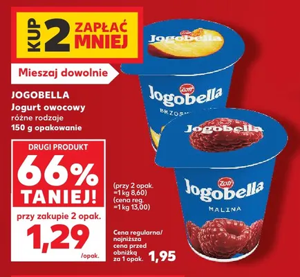 Jogurt owocowy Jogobella promocja w Kaufland