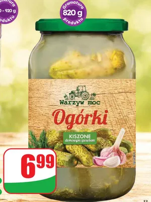 Ogórki kiszone domowym sposobem Warzyw Moc promocja w Dino