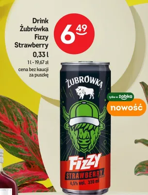 Drink Żubrówka Fizzy Strawberry promocja w Żabka