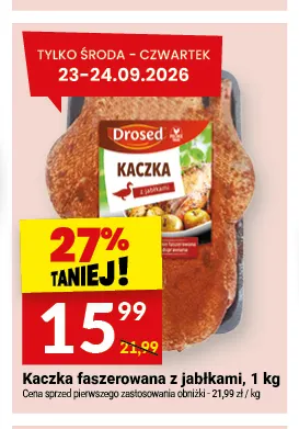 Kaczka faszerowana z jabłkami Drosed promocja w Twój Market