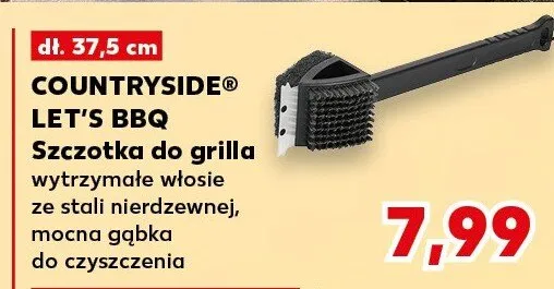 Szczotka do grilla wytrzymałe włosie ze stali nierdzewnej, mocna gąbka do czyszczenia promocja w Kaufland