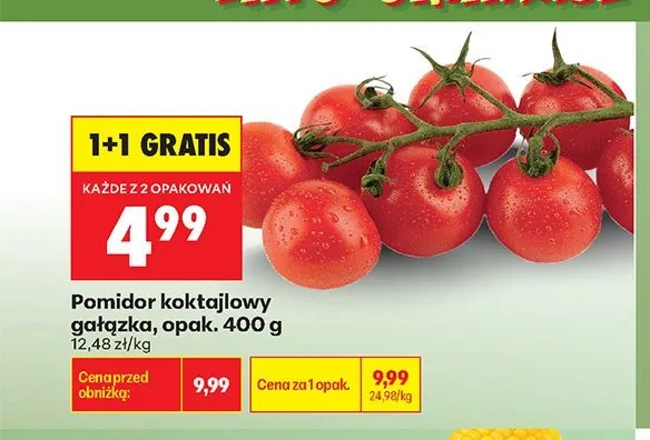 Pomidor koktajlowy gałązka promocja w Biedronka