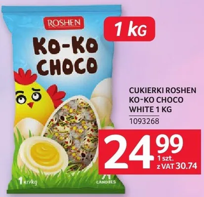 Cukierki Roshen Ko-Ko Choco White 1kg promocja w Selgros