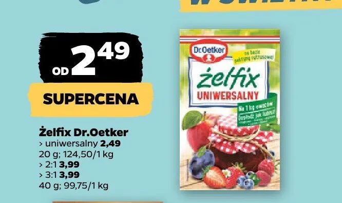 Żelfix Dr.Oetker 2:1 promocja w Netto