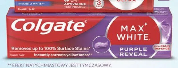 Pasta do zębów Colgate Max White Purple Reveal promocja w Hebe