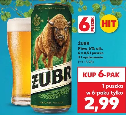 Piwo 6% alk. promocja w Kaufland