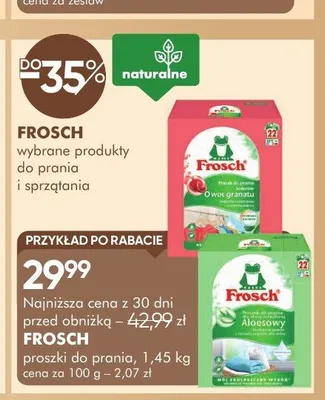 Proszki do prania Frosch 1,45kg promocja w Super-Pharm