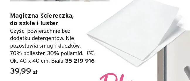 Magiczna ściereczka do szkła i luster promocja w Tchibo