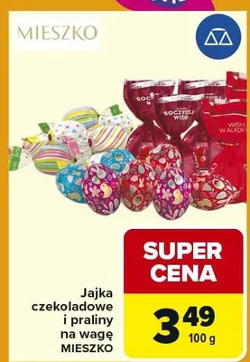 Jajka czekoladowe i praliny na wagę promocja w Carrefour