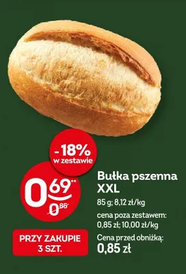 Bułka pszenna XXL promocja w Żabka