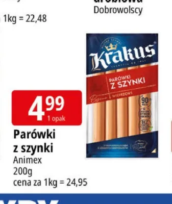 Parówki z szynki Animex promocja w Leclerc