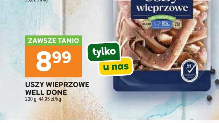 Uszy wieprzowe Well Done promocja w Stokrotka