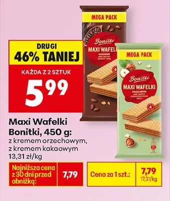 Maxi wafelki z kremem orzechowym promocja w Biedronka