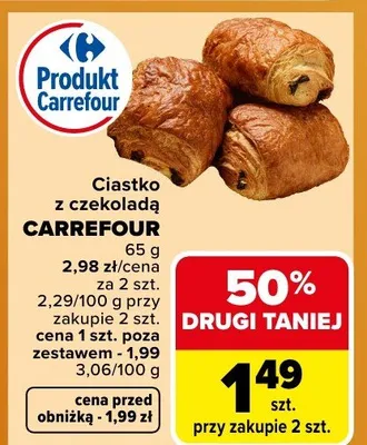 Ciastko z czekoladą Carrefour promocja w Carrefour Market