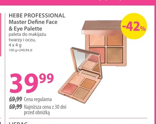 Paleta do makijażu twarzy i oczu Hebe Professional Master Define Face & Eye Palette promocja w Hebe