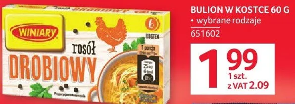 Bulion w kostce Winiary 60 g promocja w Selgros