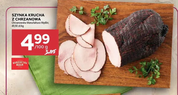 Szynka krucha z Chrzanowa Chrzanowska Manufaktura Wędlin promocja w Stokrotka
