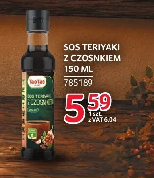 Sos teriyaki z czosnkiem TaoTao promocja w Selgros