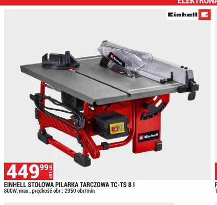 Stołowa pilarka tarczowa Einhell TC-TS 8 I promocja w Merkury Market